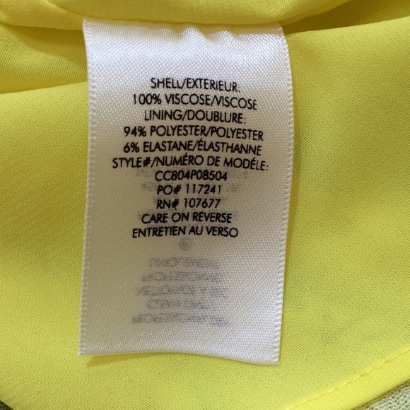 ALICE & OLIVIA Size 6 yellow floral layered dress - Picture 10 of 10